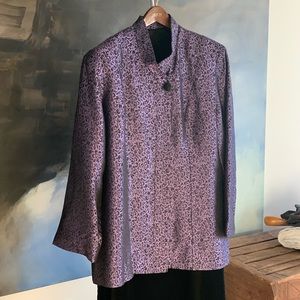 Purple Brocade Custom Jacket